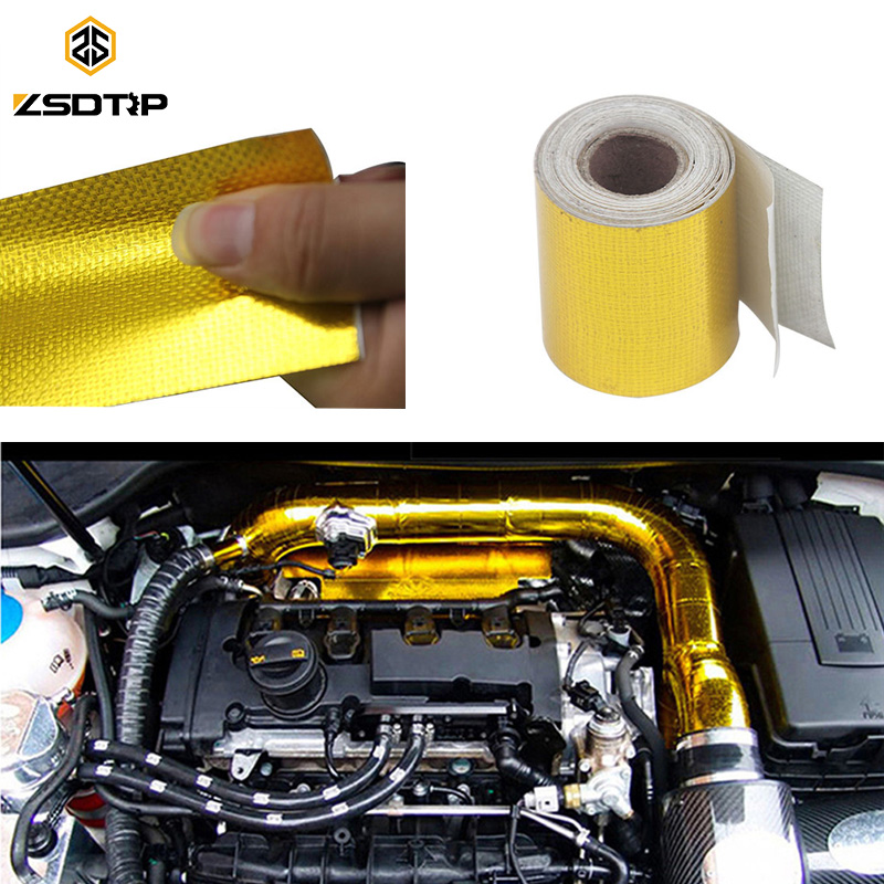 Exhaust Wrap Titanium - ZSDTRP 5M/10M/15M Exhaust Pipe Aluminum Foil