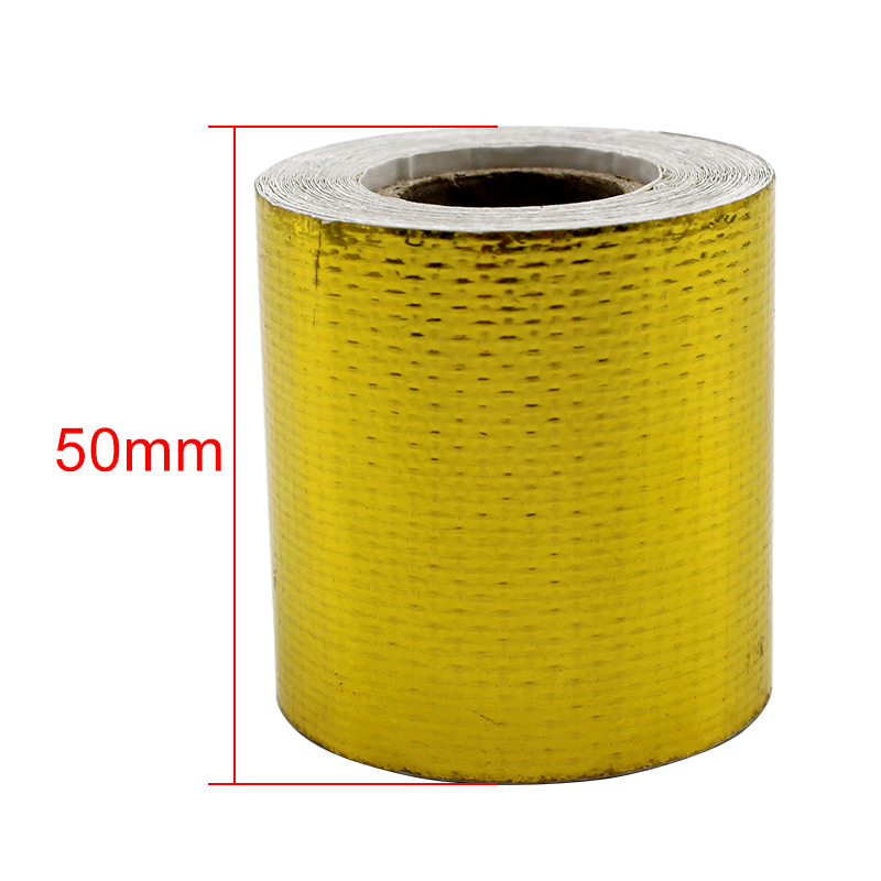 1m 5m 10m Gold Car Motorcycle  - Exhaust Wrap Titanium ulasan dan harga