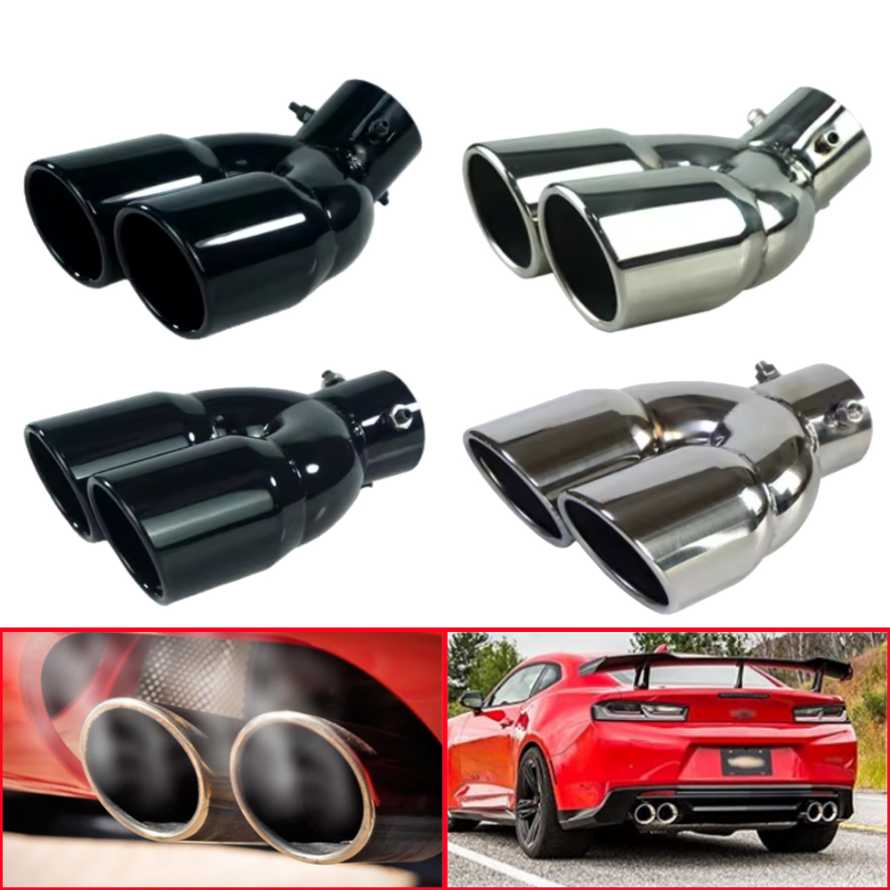 Universal 63mm Car Inlet Doubl - Exhaust Wrap Titanium ulasan dan harga