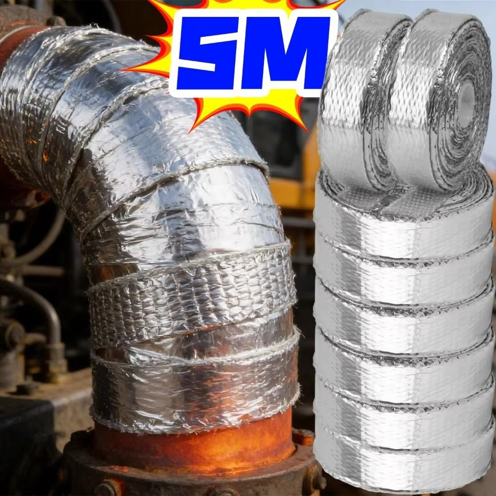 5M Exhaust Pipe Heat Wrap Tape - Exhaust Wrap Titanium ulasan dan harga