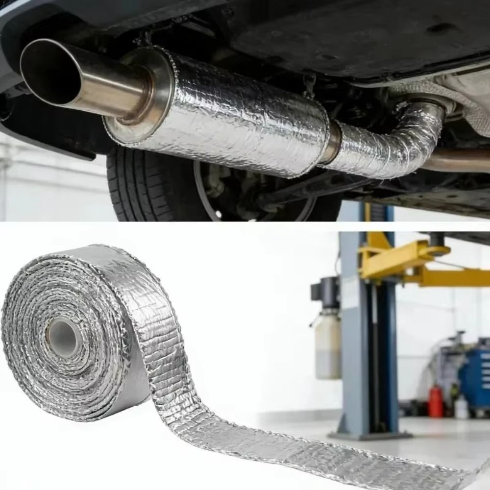 5M Exhaust Pipe Heat Wrap Tape - Exhaust Wrap Titanium ulasan dan harga