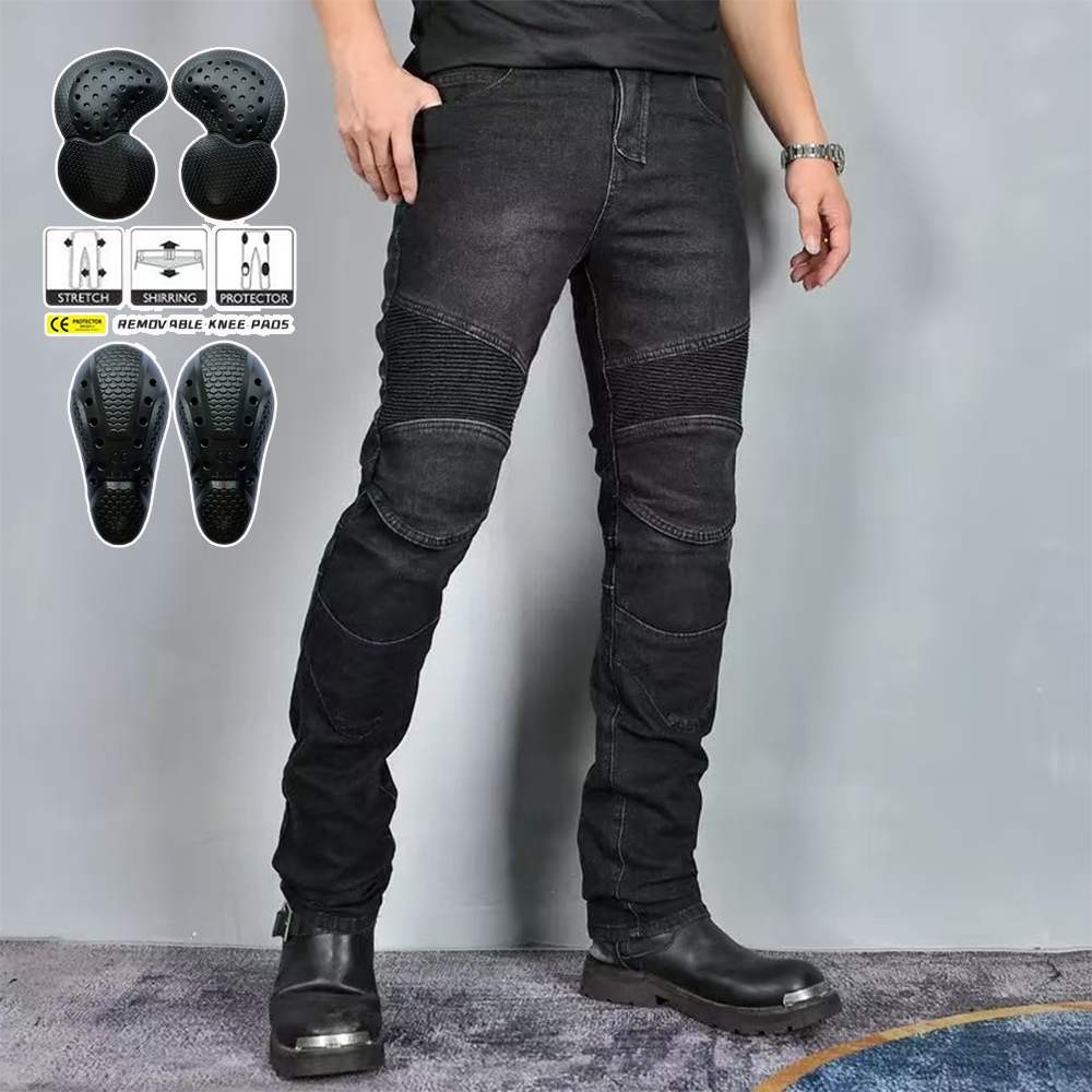 New Motocross Black Gray Pants - Motorcycle Gear Jeans ulasan dan harga