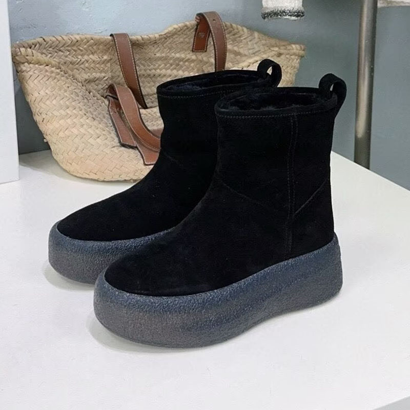 Riding Boots Suede Flat Thick  - Riding Boot Short ulasan dan harga