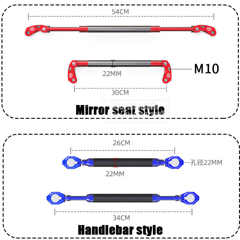 Universal Motorcycle Carbon Fi - Mirror Extender Bar ulasan dan harga
