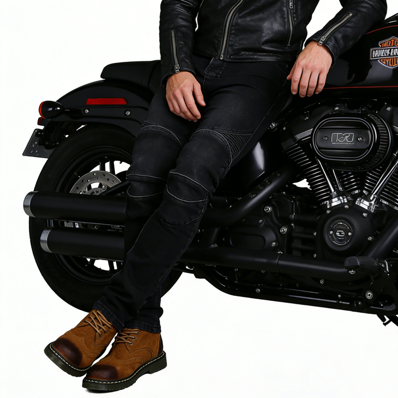 Men Black Motorcycle Dirt Bike - Motorcycle Gear Jeans ulasan dan harga