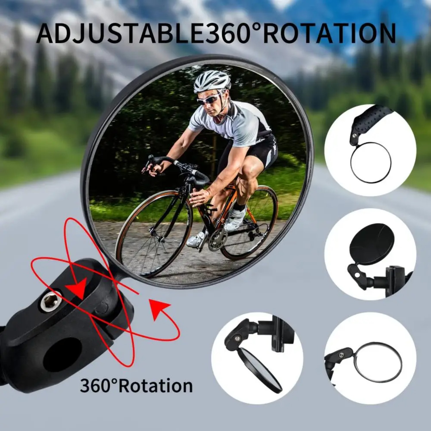 2PCS Bicycle Rearview Mirror B - Mirror Extender Bar ulasan dan harga