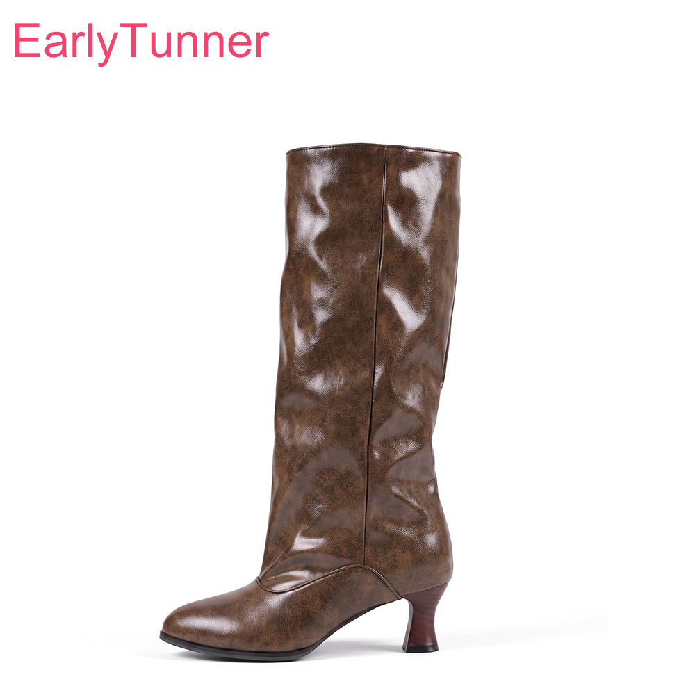2026 Winter Mature Women Knee  - Riding Boot Short ulasan dan harga