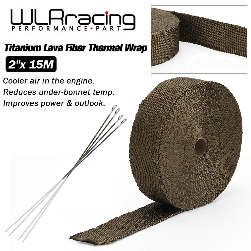 WLR RACING - 15M Premium Exhau - Exhaust Wrap Titanium ulasan dan harga
