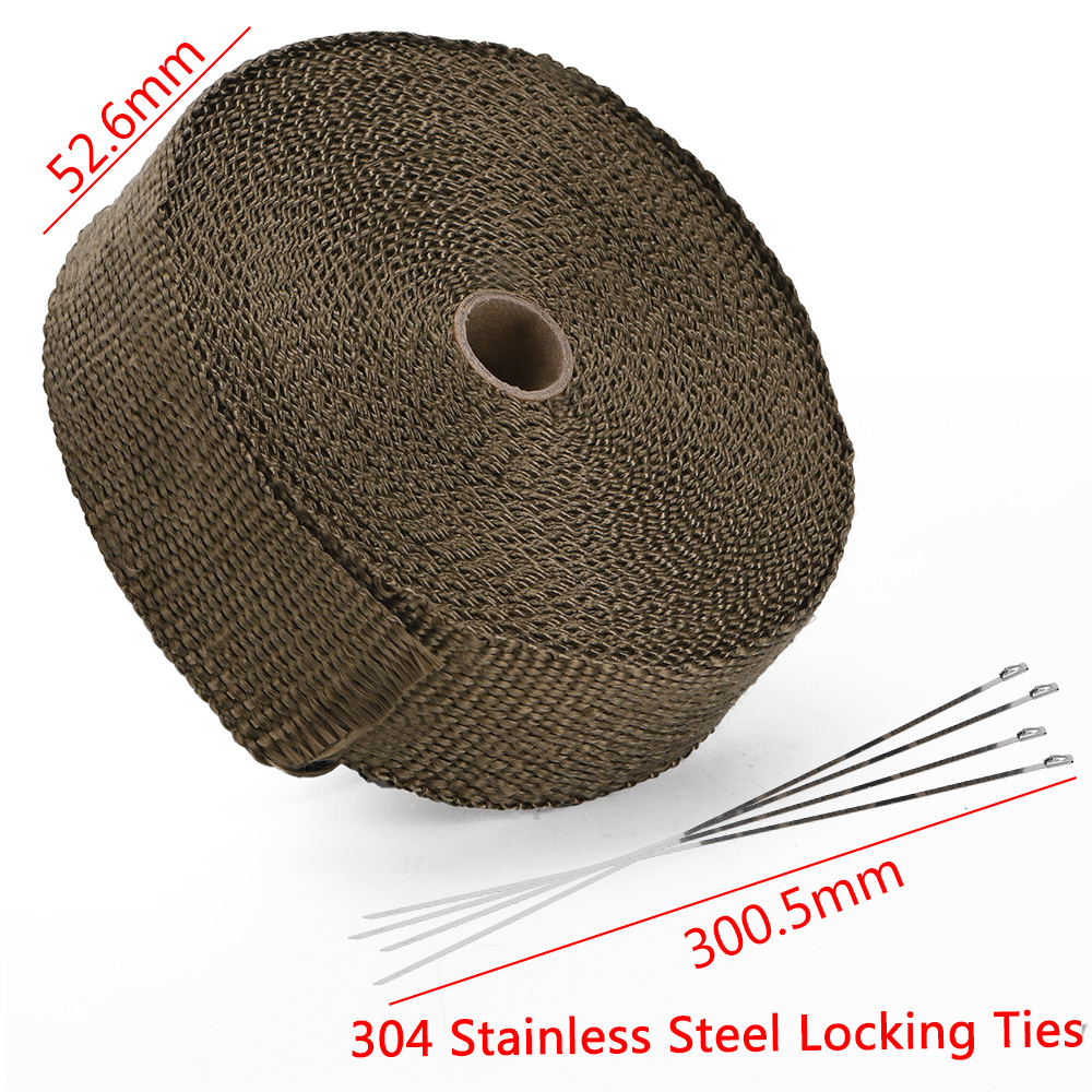 WLR RACING - 15M Premium Exhau - Exhaust Wrap Titanium ulasan dan harga